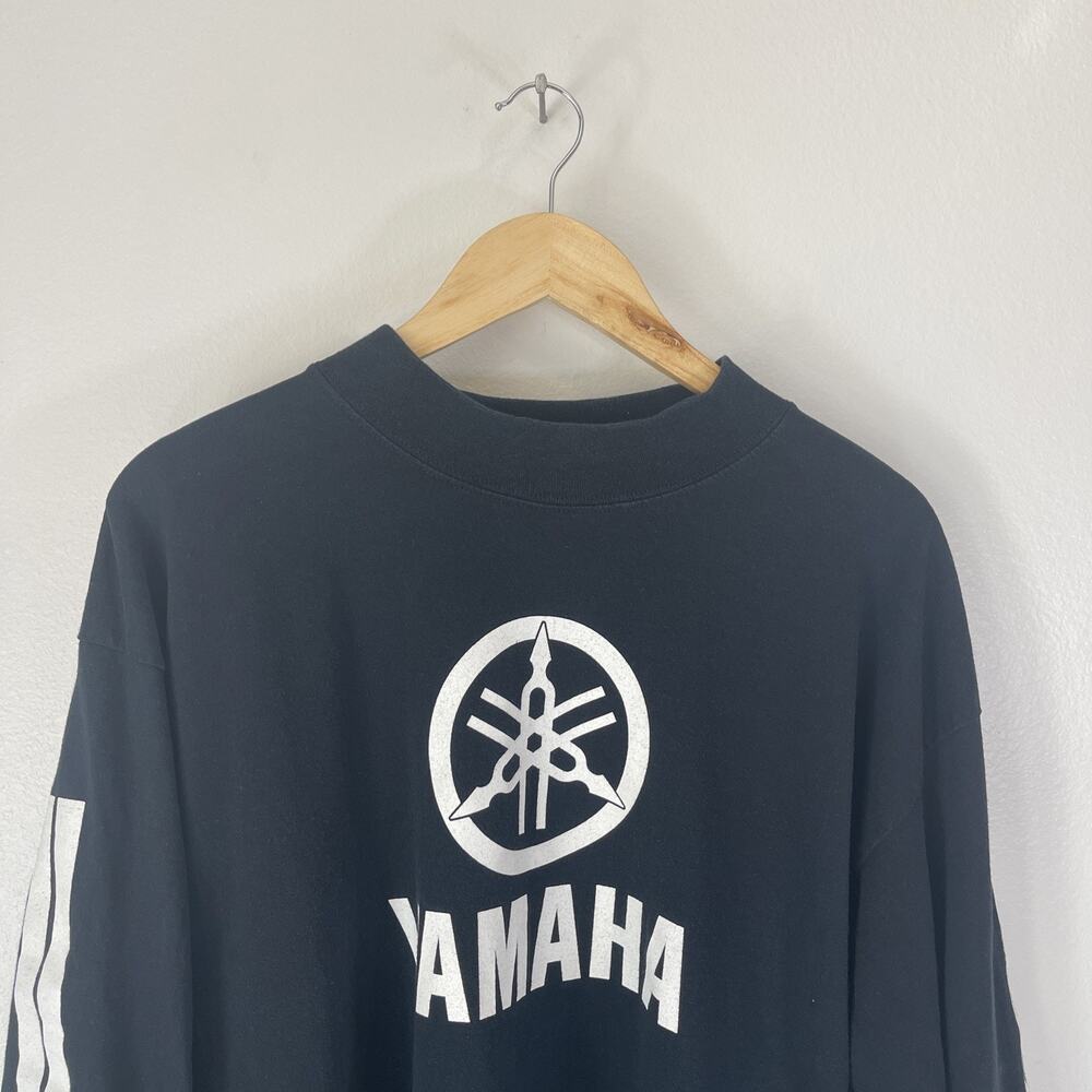 Vintage Long Sleeve Mock Neck Yamaha Shirt Sz: L/XL
